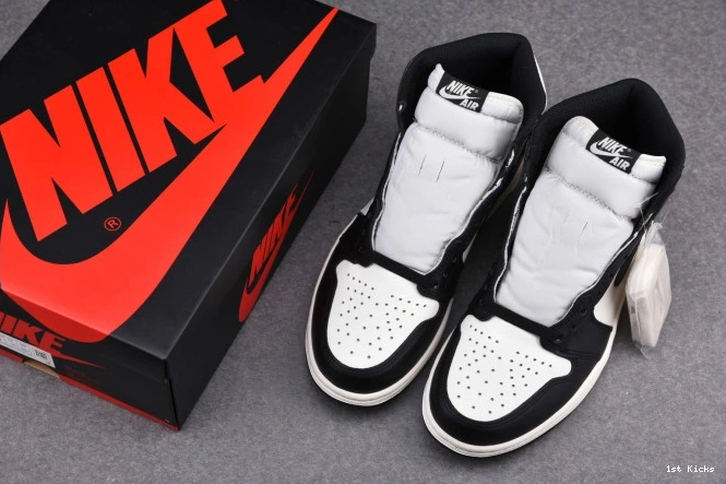 1st Kicks Shoes DARK JORDAN AIR 1 MOCHA HIGH RETRO 555088-105 0708